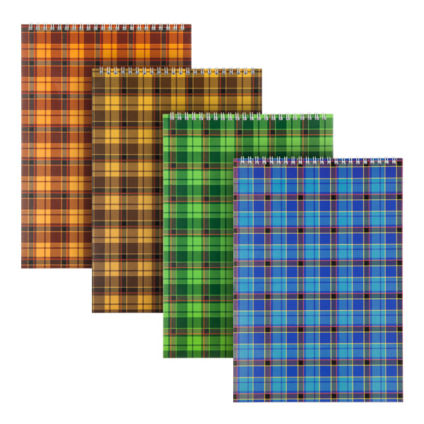 Блокнот на спіралі Axent Delta D8013-01, A4, 210x295 мм, 48 аркушів, клітинка, гнучка обкладинка, асорті